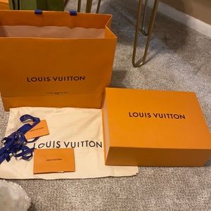 Louis Vuitton paper bag and box